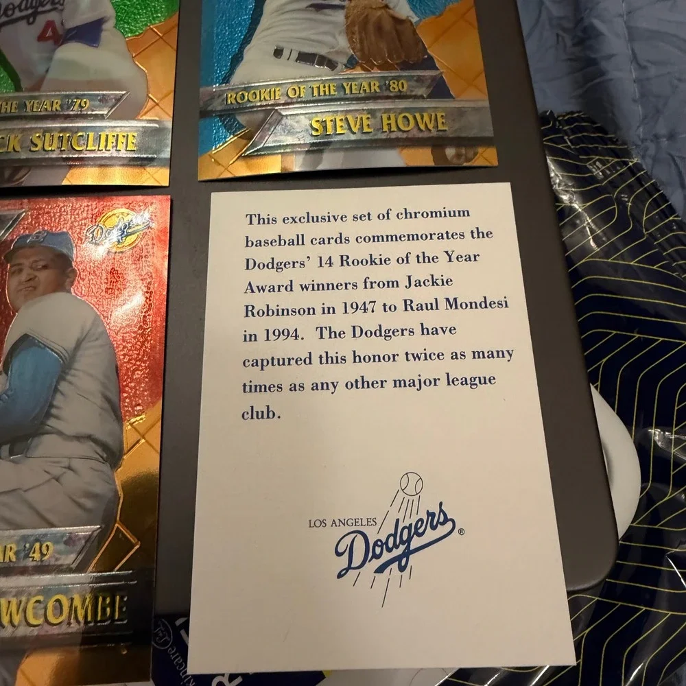 LA Dodgers Ultimate DKK Limited Edition Rookie of the Year Chromium 14 Card Set